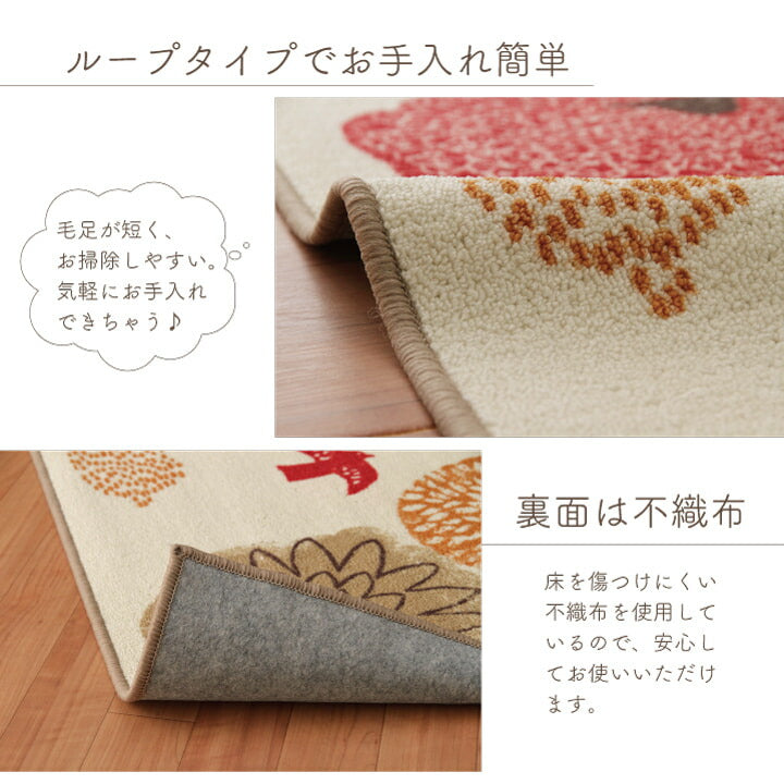 【新商品】デスクカーペット デスクマット 学習机 マット ラグ ルームマット 子供部屋 キズ防止 テレワーク 北欧 約100×130 cm 送料無料