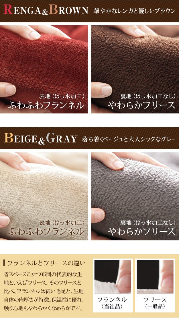 こたつ布団 正方形 はっ水リバーシブルお手入れラクラクダイニングこたつ布団 80x80cmこたつ用(242x242) 省スペース