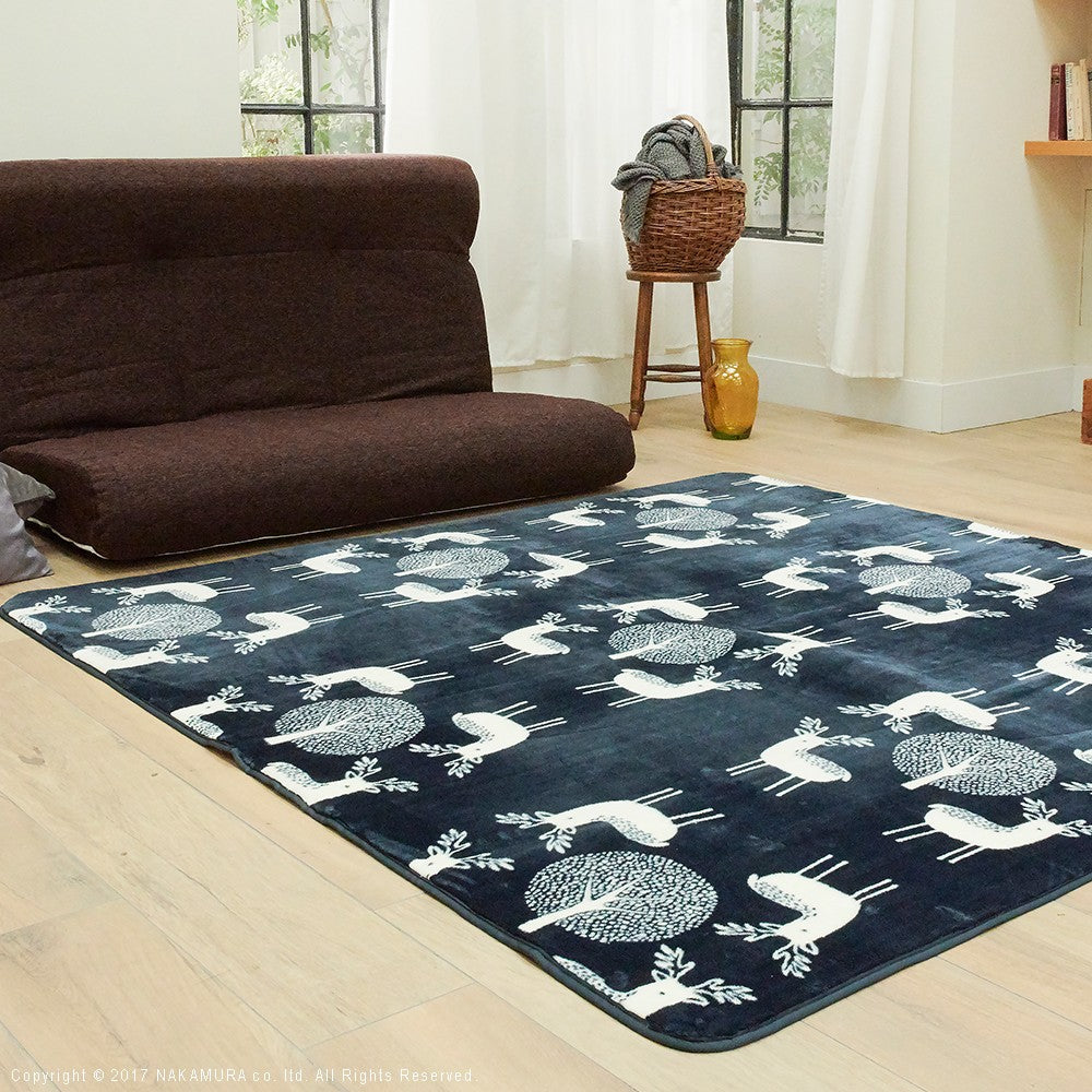 ホットカーペット カバー 2畳 186x186cm カバーのみ 北欧 床暖房対応 洗える 在宅ワーク