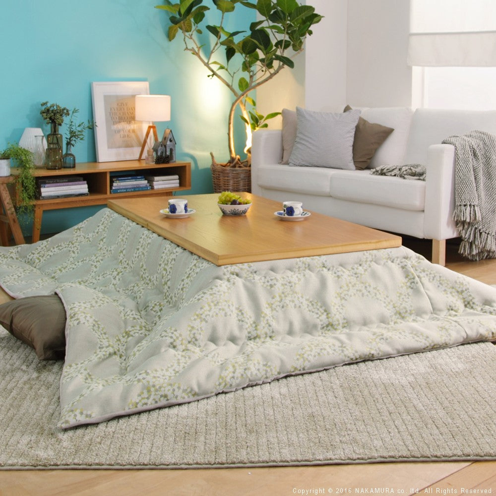 こたつ布団 長方形 大判 日本製厚手カーテン生地の北欧柄こたつ布団 285x205cm おしゃれ 洗える 掛け布団 北欧デザイン 日本製 リモート 在宅