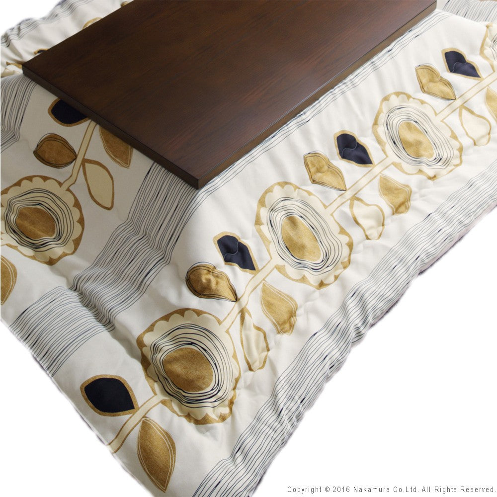 こたつ布団 長方形 大判 日本製厚手カーテン生地の北欧柄こたつ布団 285x205cm おしゃれ 洗える 掛け布団 北欧デザイン 日本製 リモート 在宅