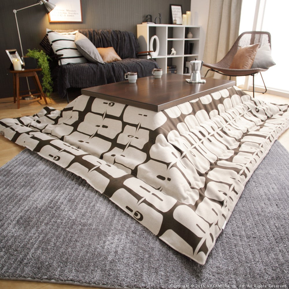 こたつ布団 長方形 大判 日本製厚手カーテン生地の北欧柄こたつ布団 345x205cm おしゃれ 洗える 掛け布団 北欧デザイン 日本製 リモート 在宅