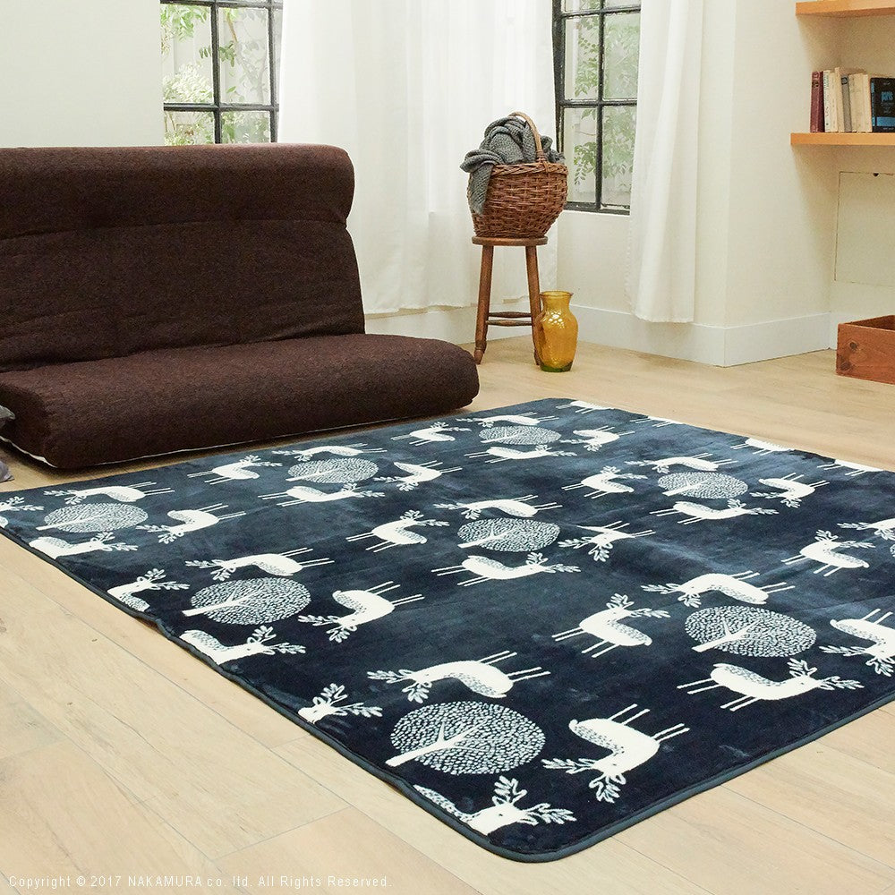 ホットカーペット カバー 1.5畳 185x130cm カバーのみ 北欧 床暖房対応 洗える 在宅ワーク