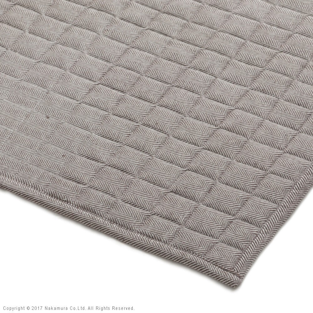 ヘリンボーンホットカーペットカバー 1.5畳 185x130cm カバーのみ 洗える 軽量 床暖房対応 在宅ワーク