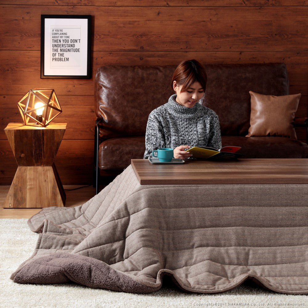 こたつ布団 長方形 ヘリンボーン柄こたつ布団 ボスコ 210x190cm キルティング