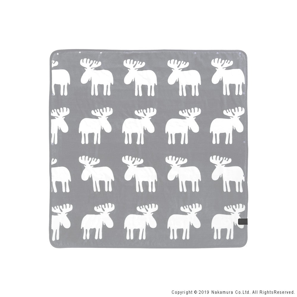 電気毛布 ブランケット 北欧 とろけるフランネル 着る電気毛布 エルク柄ノルディックスタイル 140x140cm レギュラーサイズ テレワーク ひざ掛け