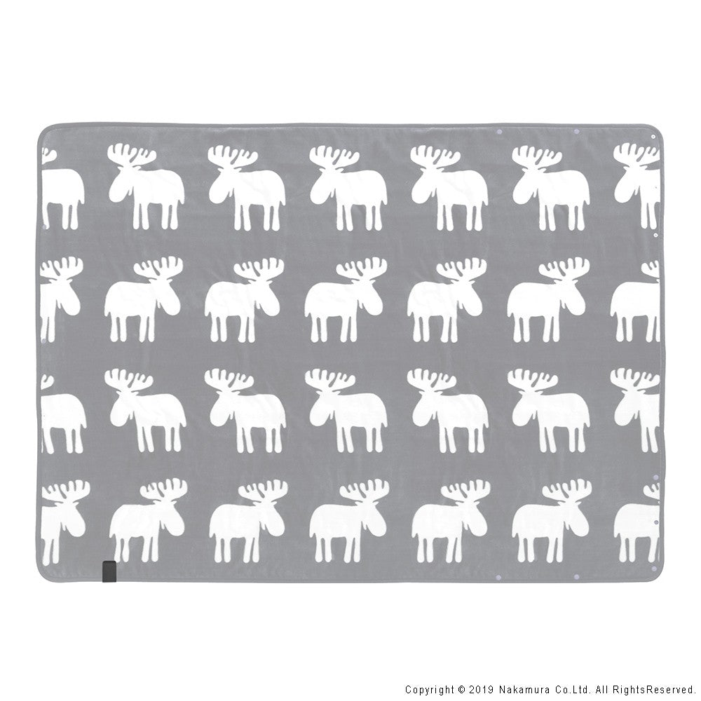 電気毛布 ブランケット 北欧 とろけるフランネル 着る電気毛布 エルク柄ノルディックスタイル 140x180cm ロングサイズ 大きめ テレワーク ひざ掛け