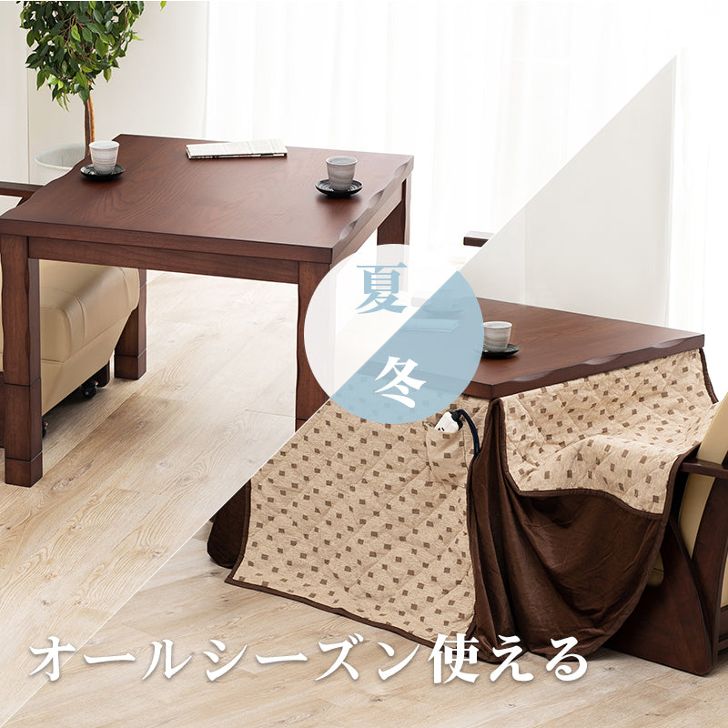 ダイニングコタツ4点セット こたつ 正方形 ダイニング 天板 ダイニングこたつ4点セット セット 高級感