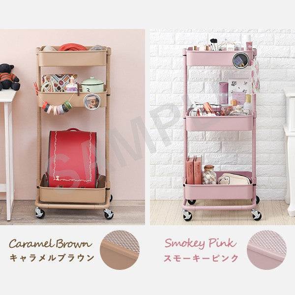 トローリーワゴン 収納家具 ラック 本棚 かご 細かい マルチワゴン メッシュ マルチ ワゴン おしゃれ 北欧