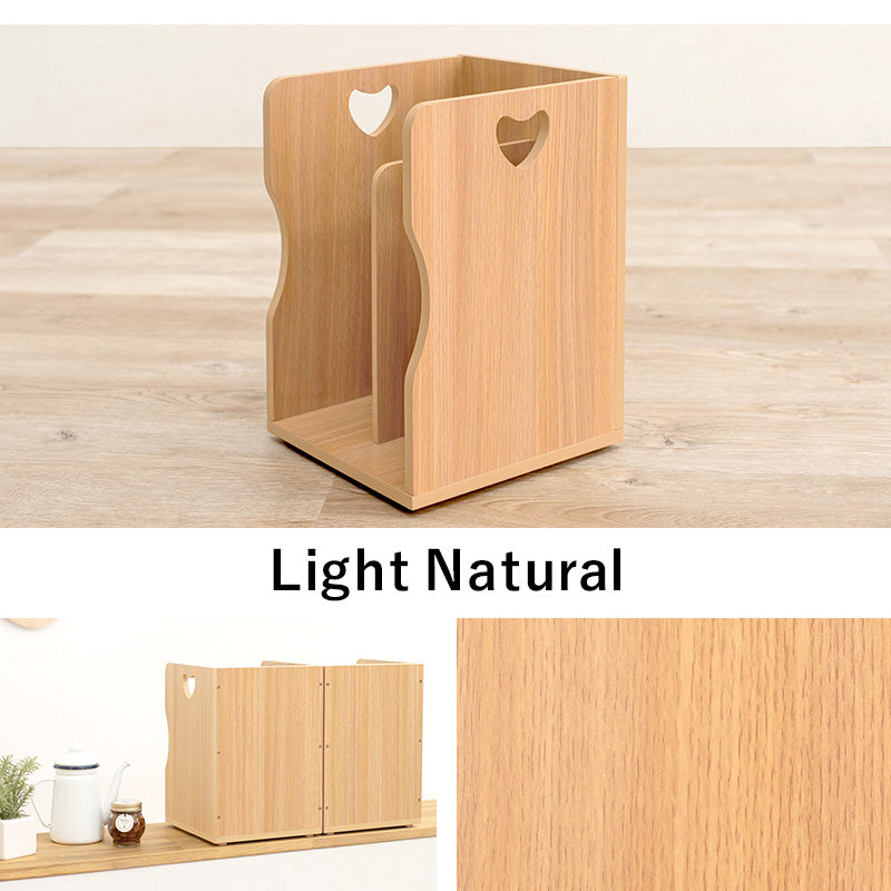 ブックスタンド 4個組 収納家具 ラック 本棚 収納 ナチュラル 可愛い ハート ブック スタンド 仕切り 雑誌
