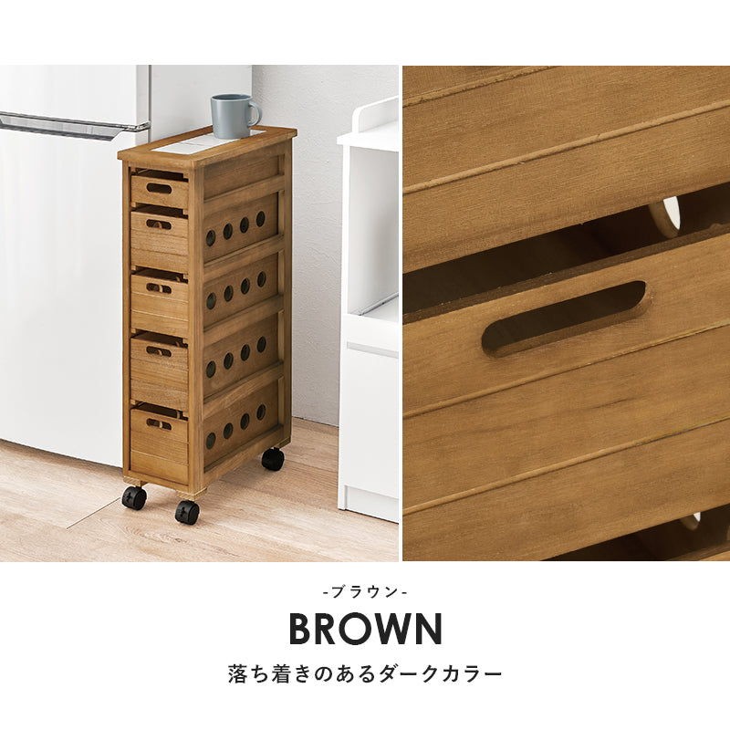 ストッカー キッチン収納 ワゴン 幅20 タイル天板 熱い キッチン 重宝 タイル 天板 便利 おしゃれ 北欧