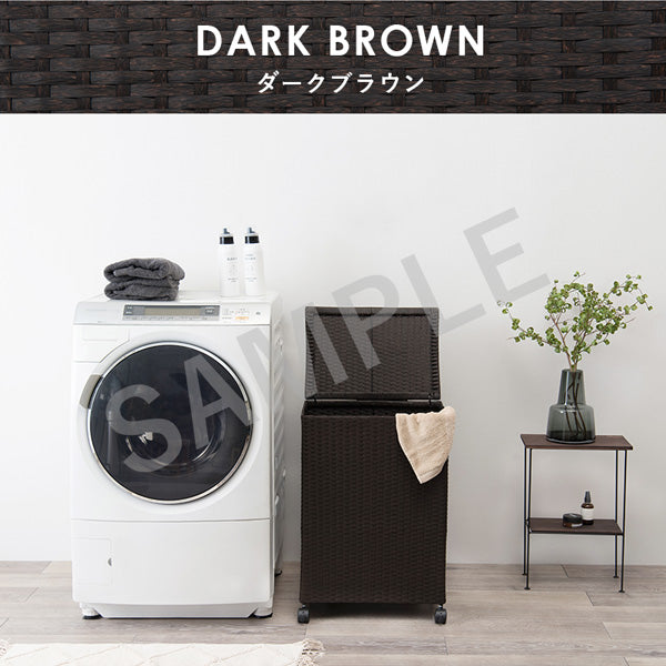 キャスター付収納ボックス 収納家具 チェスト ランドリー バスケットタイプ 通気 水回り おしゃれ 北欧