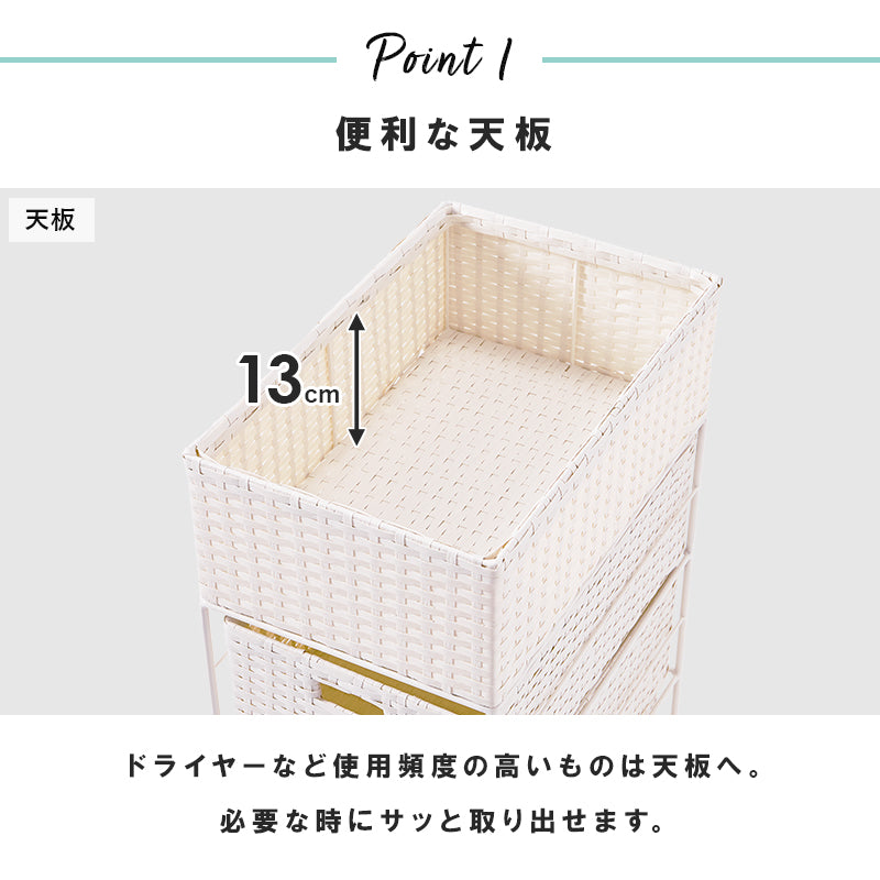 ランドリー 収納家具 チェスト 収納 通気 引出し 水回り おしゃれ 北欧 シンプル モダン コンパクト スリム