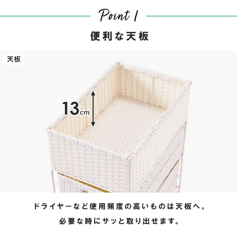 ランドリー 収納家具 チェスト 収納 通気 引出し 水回り おしゃれ 北欧 シンプル モダン コンパクト スリム