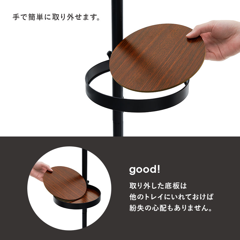 突っ張り棒 パーツ 5点セット 丸型 収納家具 本棚 オシャレ ディスプレイ 突っ張りタイプ ポールラック 賃貸