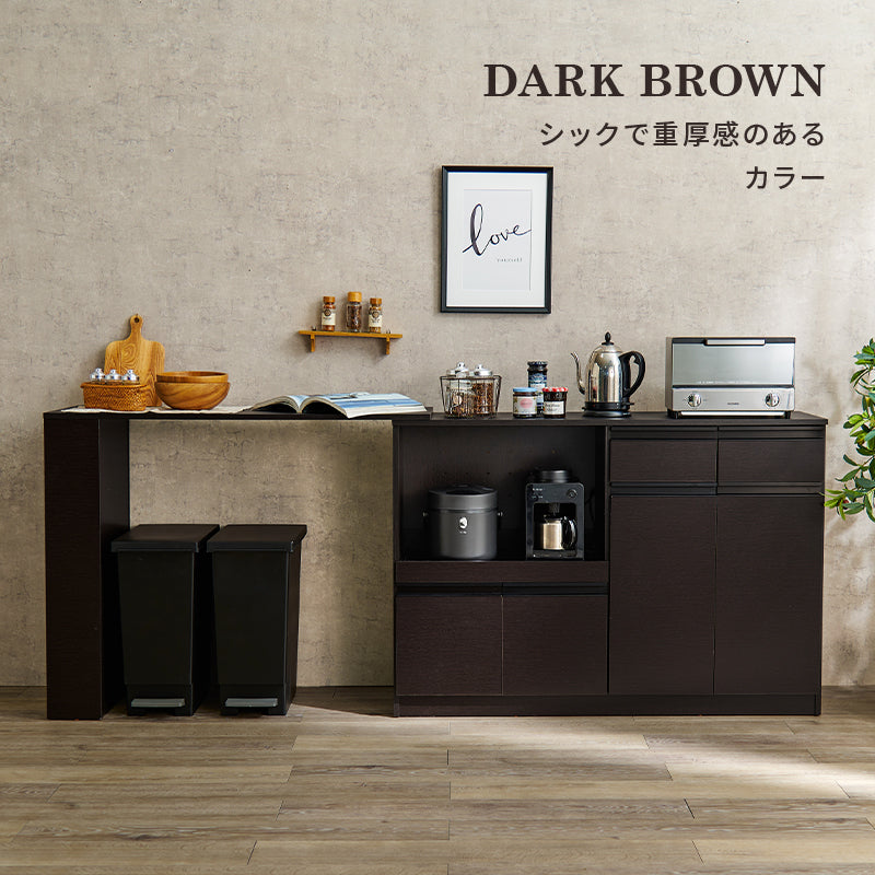 伸縮キッチンカウンター キッチン収納 食器棚 レンジ台 ラック 広い カウンターキャビネット 調整 調理器具