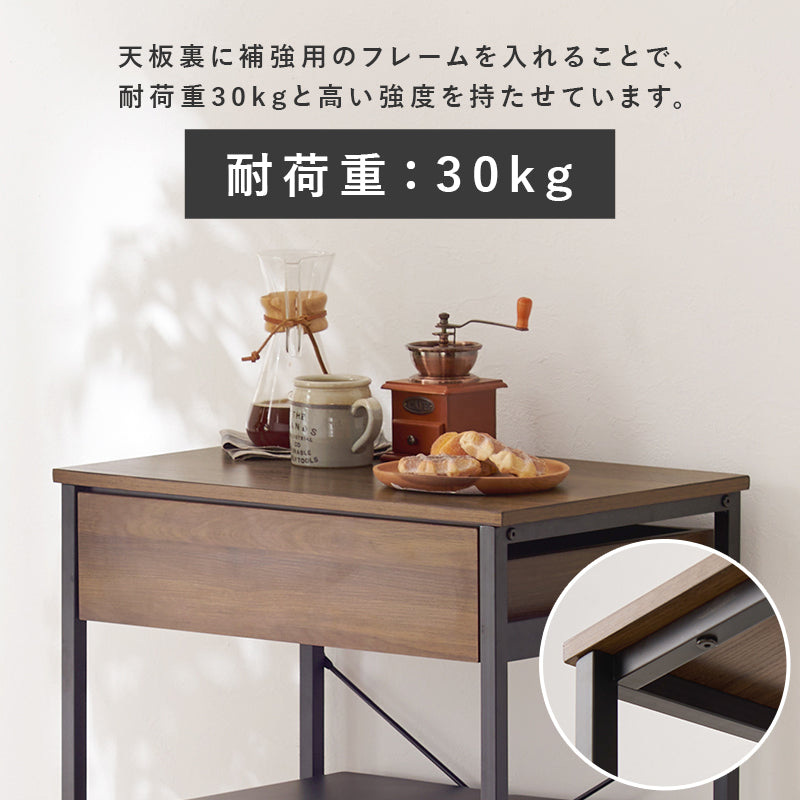ごみ箱上ラック ラック キッチン収納 食器棚 レンジ台 収納 ごみ箱 スペース 活用 引出し ストック カトラリー