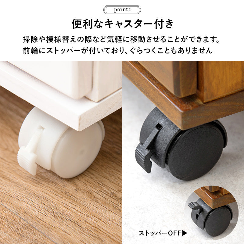 収納家具 ランドリー 多段チェスト キャスター 移動 引出し クリア ファイル 書類 おしゃれ 北欧 シンプル