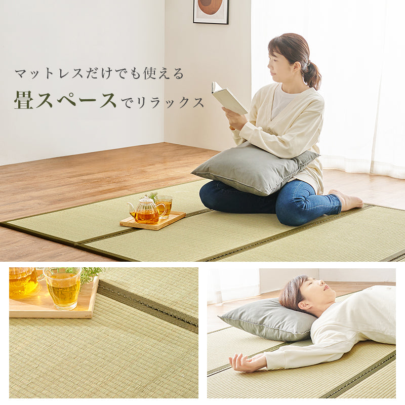 畳セミダブルベッド 天然い草 畳マット すのこベッド 使用 ロングサイズ 敷布 シングル クイーン 天然木