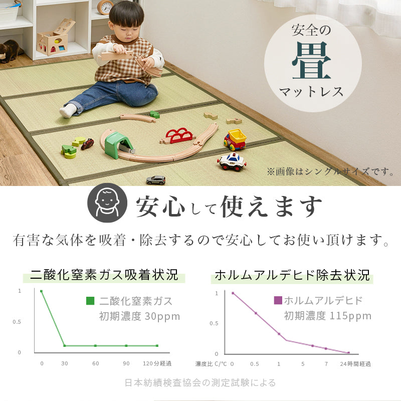 畳セミダブルベッド 天然い草 畳マット すのこベッド 使用 ロングサイズ 敷布 シングル クイーン 天然木