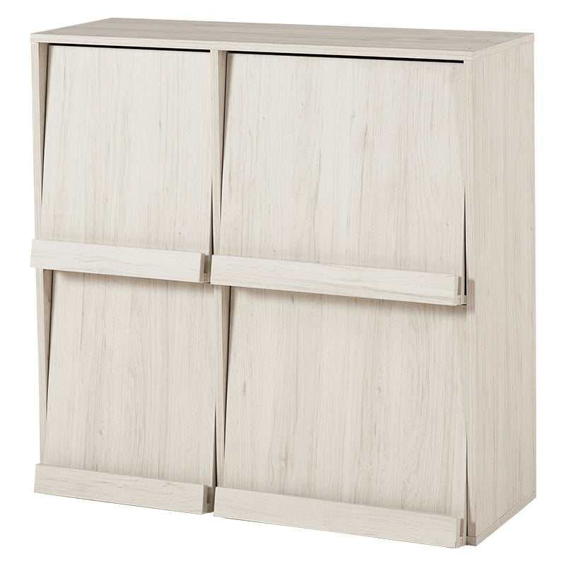 フラップ式ディスプレイラック 2台組 ラック 収納家具 本棚 収納 雑誌 ファイル 連結 レイアウト セット