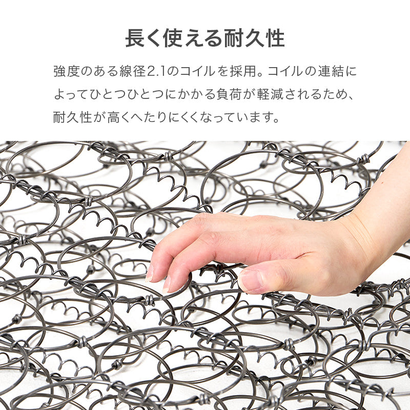 マットレス セミダブル ボンネル ベッド ダブル 身体全体 身体 全体 支え 安定感 ボンネルコイルマットレス