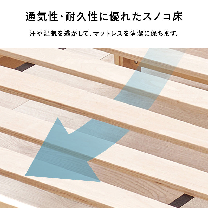 組立簡単 マットレス付シングルベッド ネジなし 工具 コンセント 体型 支え ポケットコイルマットレスセット