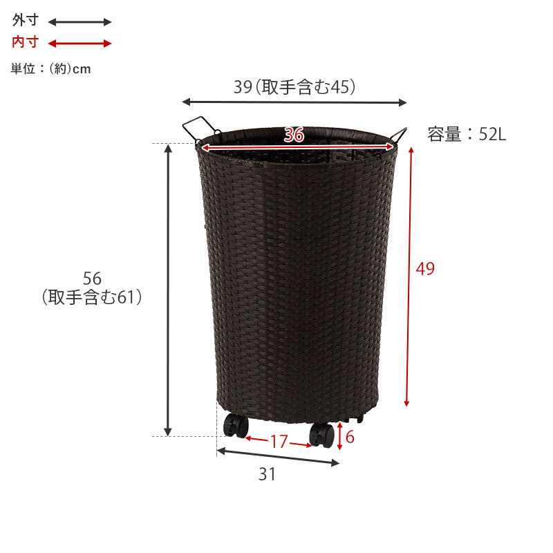 バスケットワゴン 収納家具 チェスト ランドリー リビング 移動 大口 形状 重い 子供部屋 洗濯 片付け 便利