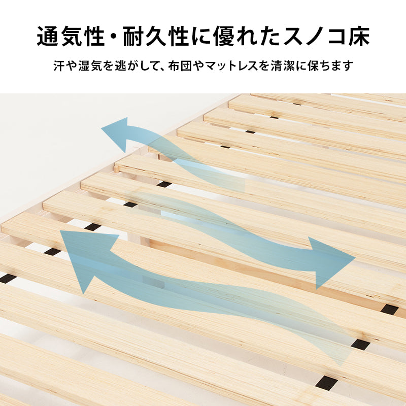 組立簡単 マットレス付シングルベッド ネジなし 工具 スリットデザイン ヘッドボード 2口コンセント スマホ