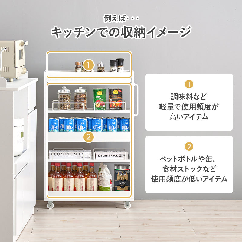 隙間収納ワゴン ワゴン キッチン収納 ワゴンラック 隙間 ラック オープンタイプ オープン タイプ 必要
