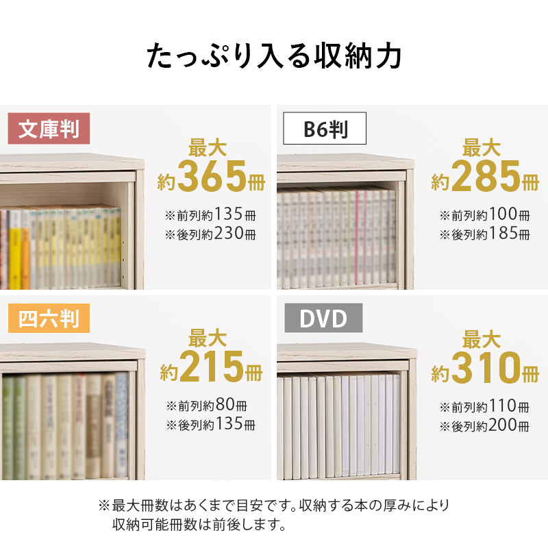 スライド棚付きコミックラック 本棚 収納家具 ラック 収納 スライド棚 前列 スライド 後列 扉収納 雑誌