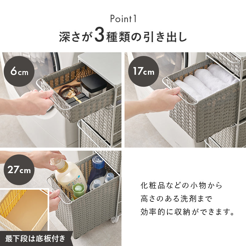 ランドリーチェスト チェスト ランドリー 収納家具 ランドリー スペースキッチン 隙間 樹脂素材 強い 樹脂