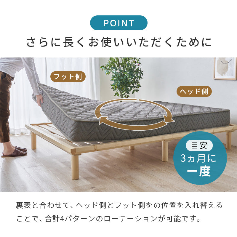 マットレス シングル 両面ポケット ベッド メッシュ 生地 全面 使用 寝返り たび 熱気 両面仕様 長い 表裏