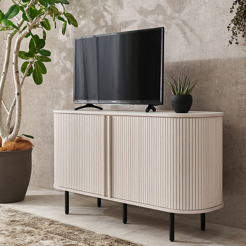 TVボード AVボード 美しい タンブール扉 ハイタイプテレビ台 ライン 曲線 開閉 場所 サイドボード
