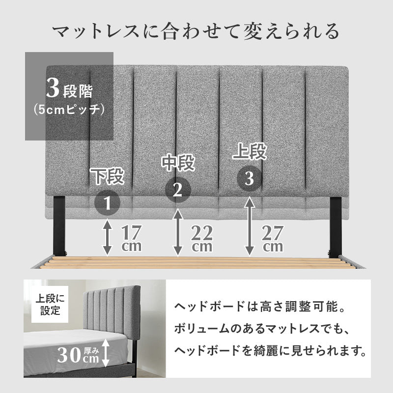 セミダブルファブリックベッド 組立式 通気性 ホテル仕様 シンプル シングル ロータイプ ハイタイプ すのこ 宮付き コンセント付 フレーム フロアベッド 寝室 一人暮らし 新生活 北欧 モダン おしゃれ 木製 収納付 ナチュラル ホワイト ブラウン 送料無料