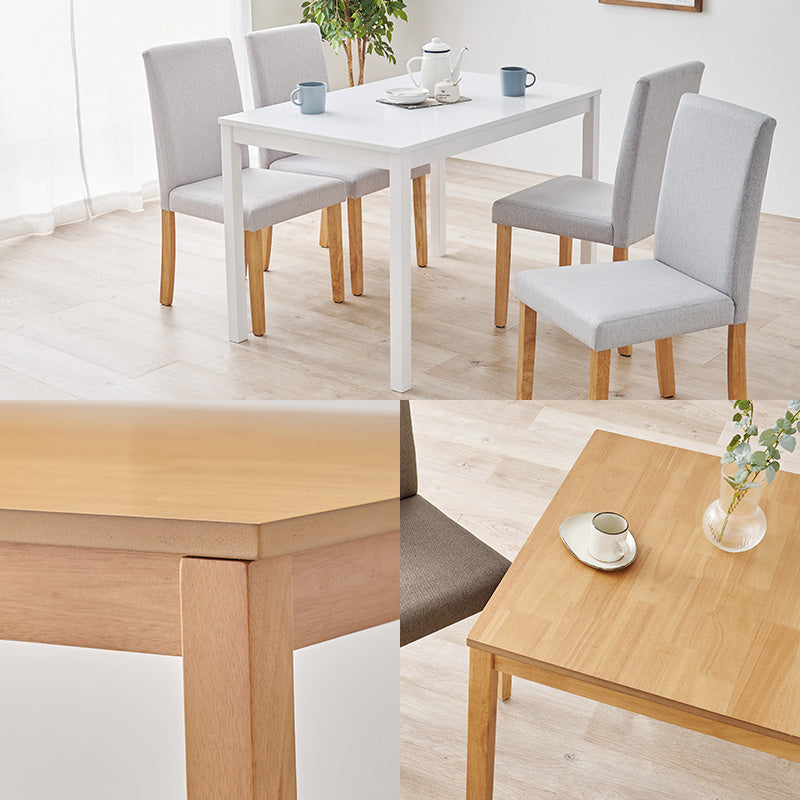 ダイニング5点セット ベーシック 組立式 天然木 ハイバック ナチュラル系 4人用 2人用 北欧 モダン 木製 おしゃれ 幅広 伸縮 食卓 完成品 カフェ風 ホワイト ブラウン コンパクト 省スペース 一人暮らし 新生活 人気 おすすめ インテリア 贈り物 送料無料