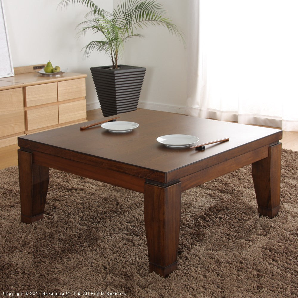 こたつ 正方形 モダンリビング継ぎ脚こたつ 80x80cm 継脚 高さ調整 テーブル ローテーブル 天然木 日本製 リモートワーク 在宅ワーク