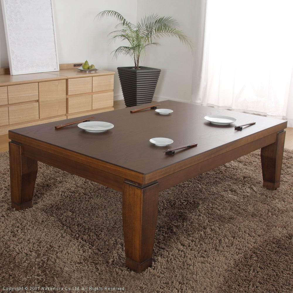 こたつ 長方形 モダンリビング継ぎ脚こたつ 120x80cm 継脚 高さ調整 テーブル ローテーブル 天然木 日本製 リモートワーク 在宅ワーク