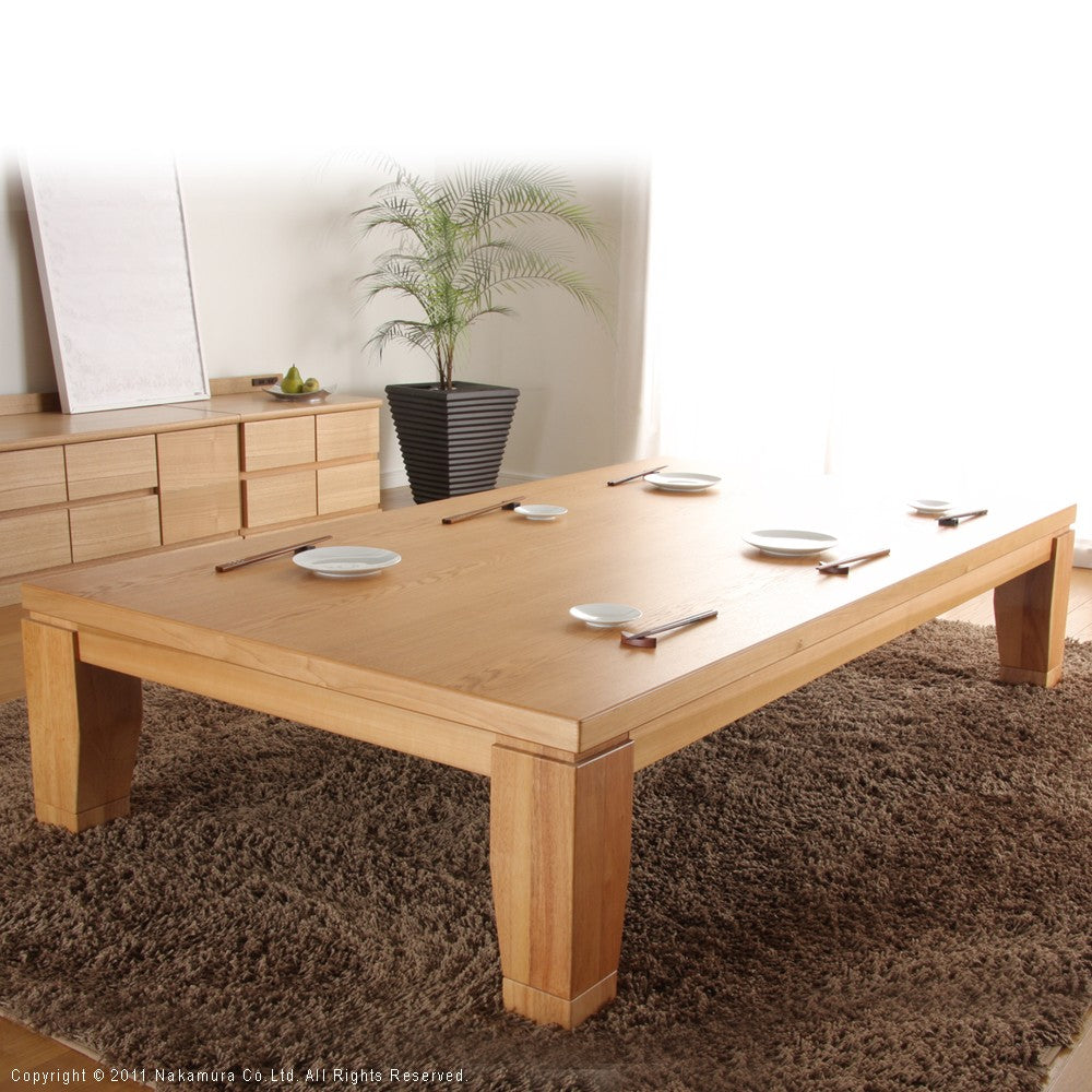 こたつ 長方形 大判サイズ モダンリビング継ぎ脚こたつ 180x100cm 継脚 高さ調整 テーブル ローテーブル 天然木 日本製 リモートワーク 在宅ワーク