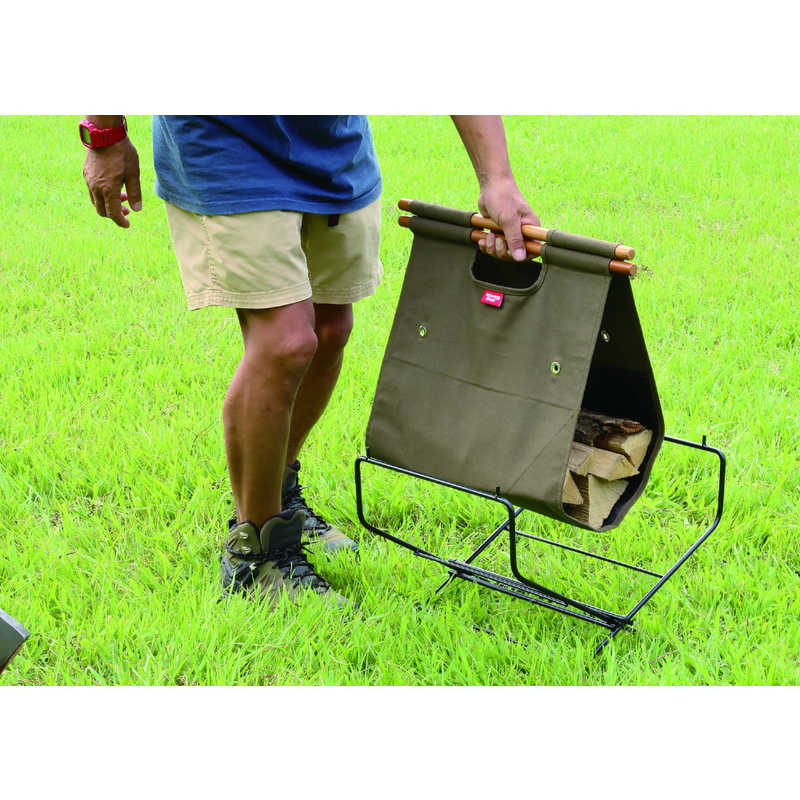 ログキャリー+スタンドセット アウトドア 幅430mm×奥行370mm×高さ325mm