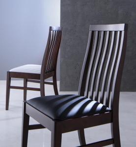 【新商品】組立設置付き ハイバックチェア ウォールナット材 スライド伸縮式ダイニング Gemini ジェミニ ダイニングチェア 2脚組 送料無料