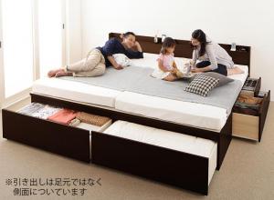 組立設置付 大容量収納ファミリーチェストベッド TRACT トラクト マルチラススーパースプリングマットレス付き B+C ワイドK200