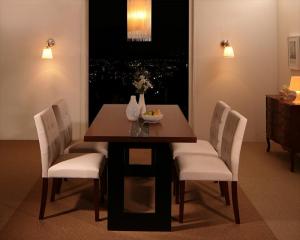 【新商品】組立設置付き ホテルスタイル レザー ダイニング Le Hyatt ル・ハイアット 5点セット(テーブル+チェア4脚) W150 送料無料