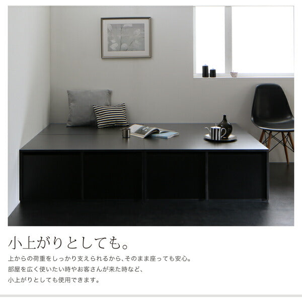 【新商品】衣装ケースも入る大容量デザイン収納ベッド SCHNEE シュネー 薄型スタンダードボンネルコイルマットレス付き 引き出しなし セミダブル 送料無料 - 【公式】allecore(アレコレ) 家具インテリア・生活雑貨のオンライン通販