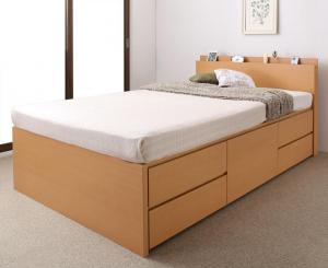 【新商品】組立設置付 長く使える棚・コンセント付国産頑丈チェスト収納ベッド Heracles ヘラクレス マルチラススーパースプリングマットレス付き セミダブル 送料無料