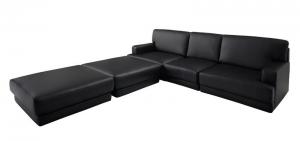 【新商品】レイアウト自由 家族でリビングを囲める大型モダンデザインコーナーカウチ La cienega ラ・シェネガ ソファ&オットマンセット 幅210cm 送料無料