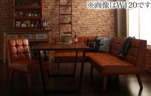 アメリカンヴィンテージ リビングダイニングセット Monica モニカ 4点セット(テーブル+ソファ1脚+アームソファ1脚+チェア1脚) 左アーム W150 送料無料