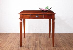 【新商品】天然木マホガニー材アンティーク調アジアンダイニングシリーズ RADOM ラドム ダイニングテーブル W80 送料無料