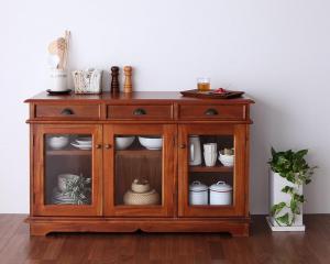 【新商品】天然木マホガニー材アンティーク調アジアンダイニングシリーズ RADOM ラドム キャビネット 送料無料