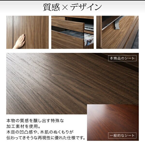 【新商品】ハイタイプテレビボードシリーズ Glass line グラスライン キャビネット 木扉 送料無料